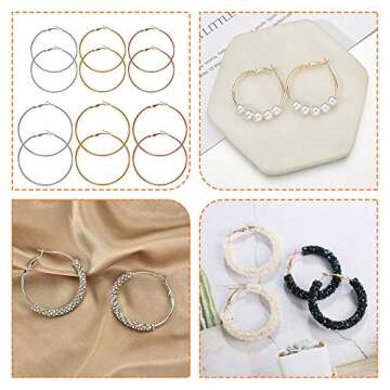60pcs Earring Hoops for DIY Crafts & Jewelry Making