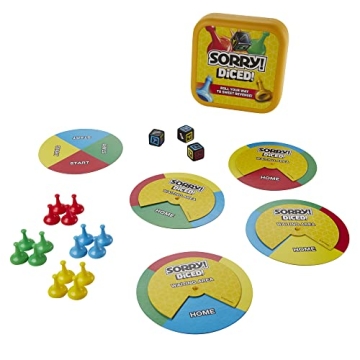 Hasbro Gaming Sorry DICE Portable Family Board Game