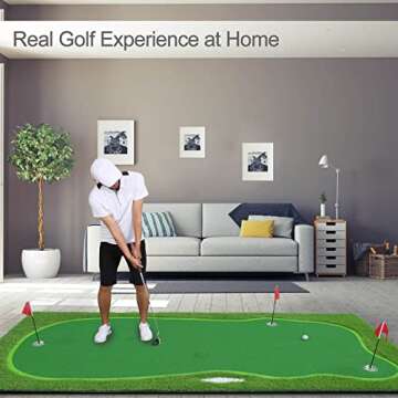 Chriiena Golf Putting Green | 5x12ft | Indoor/Outdoor Training Aid