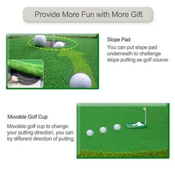 Chriiena Golf Putting Green - Durable Practice Mat for All Levels