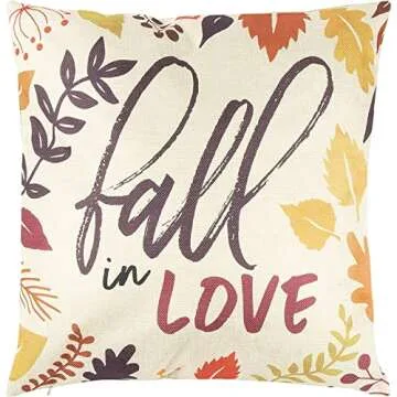 Juvale Set of 4 Thanksgiving Throw Pillow Covers with Seasonal Fall Quotes, 4 Autumn Designs (17 x 17 in)