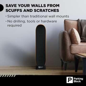 Freestanding Skateboard Stand - Portable Rack for Decks