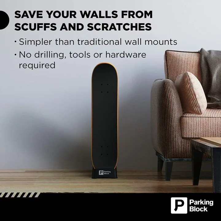 Freestanding Skateboard Stand - Portable Rack for Decks