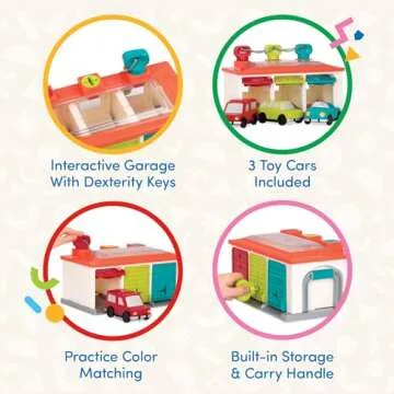 Battat Car & Color Sorting Playset for Toddlers 2+