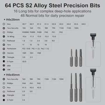 STREBITO Mini Electric Screwdriver Set with 64 Bits