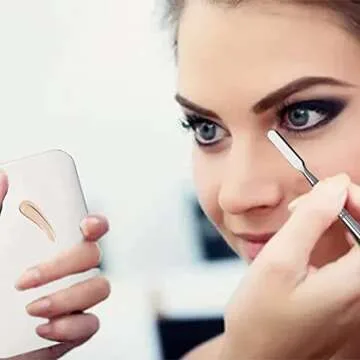 2 in 1 Makeup Mixing Palette Set with Spatula - Stainless Steel Foundation Accessories and Mixing To...