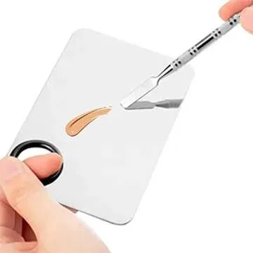 2 in 1 Stainless Steel Makeup Mixing Palette Set