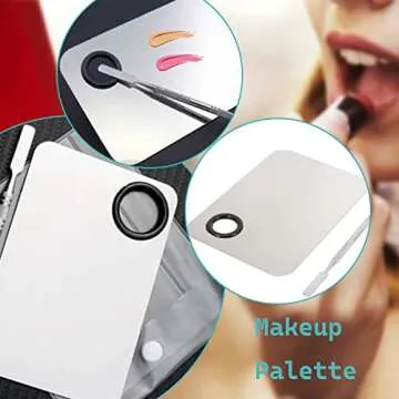 2 in 1 Stainless Steel Makeup Mixing Palette Set