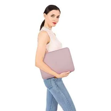 MOSISO Laptop Sleeve Only Compatible with MacBook 12 inch A1534 with Retina Display 2017/2016/2015 Release, Neoprene Bag Cover with Small Case, Baby Pink