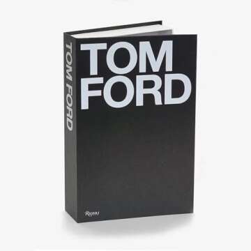 Decorative Books Fake Fashion Prop Décor for Elegant Refined Homes – Non-Openable Designer Living Space Decoration with No Pages Faux Office Decor Bookshelf Simply Aesthetic (T Ford)