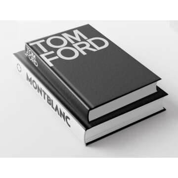 Decorative Books Fake Fashion Prop Décor for Elegant Refined Homes – Non-Openable Designer Living Space Decoration with No Pages Faux Office Decor Bookshelf Simply Aesthetic (T Ford)