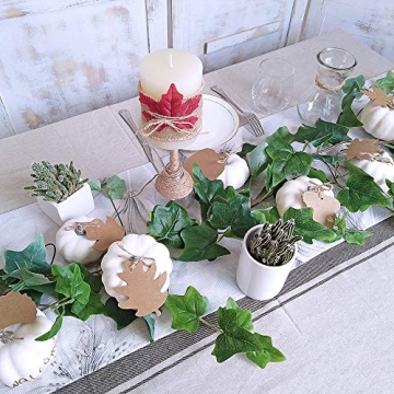 Harvest White Artificial Pumpkins Set for Fall Decor