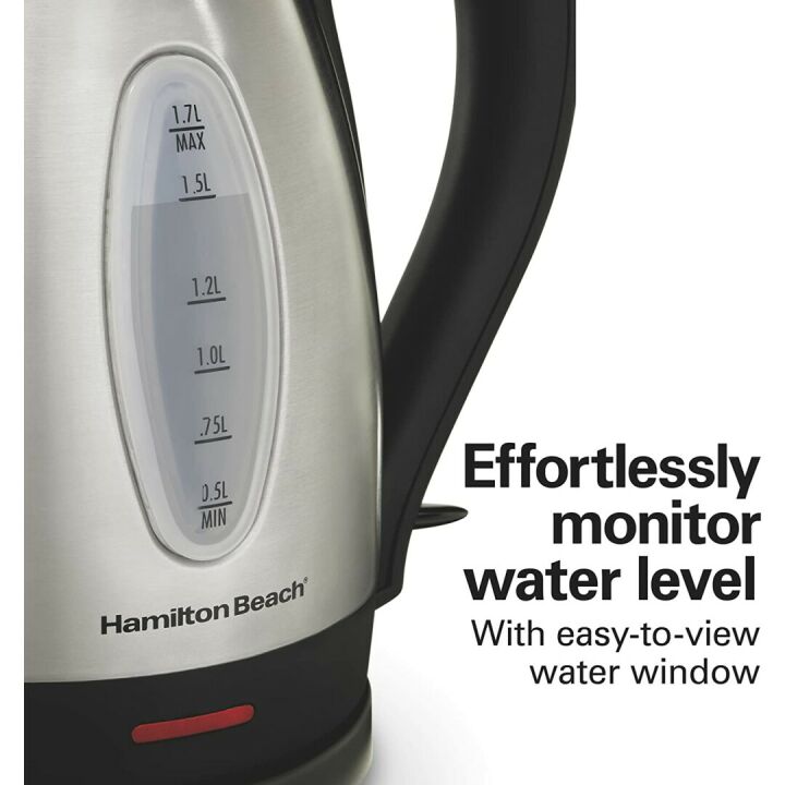 Hamilton Beach 1.7L Electric Tea Kettle - Stainless Steel
