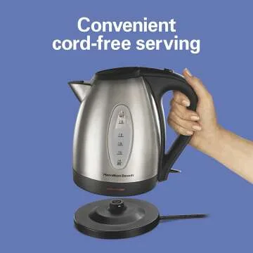 Hamilton Beach 1.7L Electric Tea Kettle - Stainless Steel