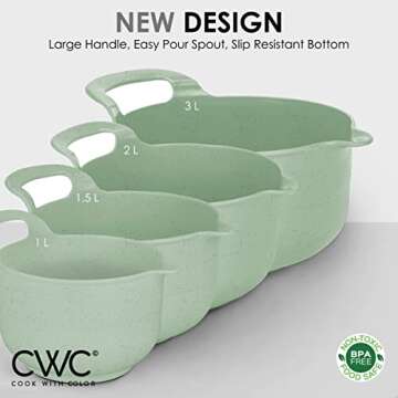 Cook with Color 4-Piece Non-Slip Mixing Bowl Set