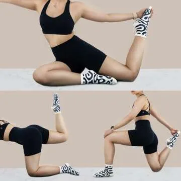 LIOLA Ankle High Grip Sock - Non-Slip Yoga Sock for Women & Anti-Skid Grips for Pilates, Yoga, Barre (as1, alpha, m, l, regular, regular)