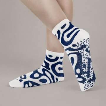 LIOLA Ankle High Grip Sock - Non-Slip Yoga Sock for Women & Anti-Skid Grips for Pilates, Yoga, Barre (as1, alpha, m, l, regular, regular)