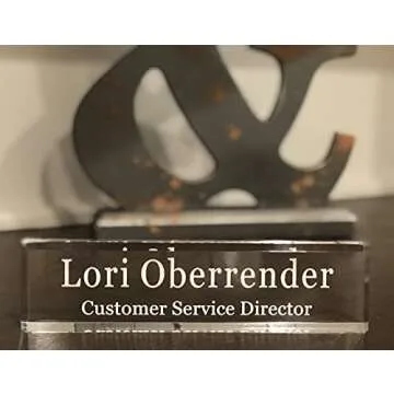 Personalized Desk Office Acrylic Name Plate - Choose 8" or 10" (10" Length)