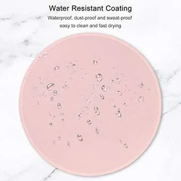 Hsurbtra Mouse Pad, Premium-Textured Small Round Mousepad 8.7 x 8.7 Inch Pink, Stitched Edge Anti-Slip Waterproof Rubber Pretty Cute Computer Mat for Office Home Gaming Laptop Men Women Kids
