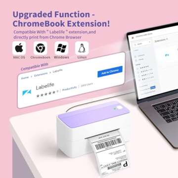 ASprink Bluetooth Shipping Label Printer for Easy Labeling