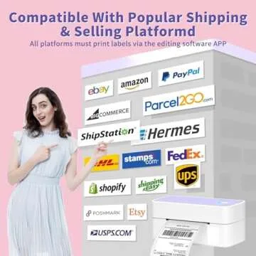 ASprink Bluetooth Shipping Label Printer for Easy Labeling