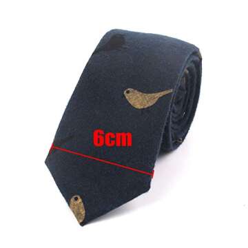 Gemay G.M Skinny Tie for Men | Stylish Cotton Necktie for Weddings & Events