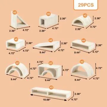 Over-Sized Hollow Wooden Block Set for Kids