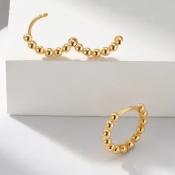 EVERU Gold Huggie Hoop Earrings for Women - Dainty & Elegant