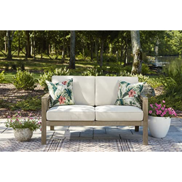 Durable Outdoor Wicker Loveseat by Ashley - Weather-Resistant