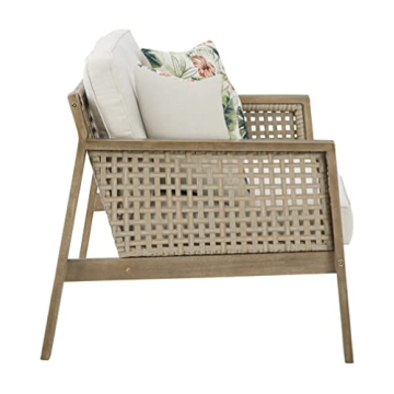 Durable Outdoor Wicker Loveseat by Ashley - Weather-Resistant