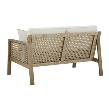 Durable Outdoor Wicker Loveseat by Ashley - Weather-Resistant
