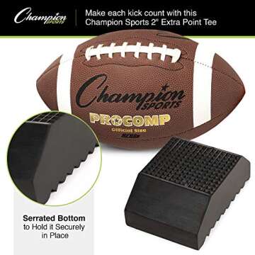 Champion Sports Extra-Point Kicking Tee for Practice