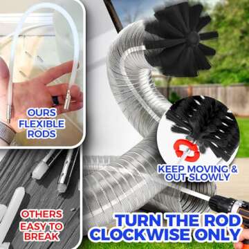 Holikme Dryer Vent Cleaner Kit - Comprehensive Cleaning Tool Set for Easy Maintenance