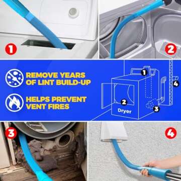 Holikme Dryer Vent Cleaner Kit For Safe Efficient Drying