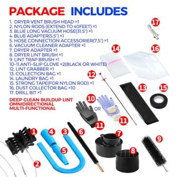 Holikme Dryer Vent Cleaner Kit For Safe Efficient Drying