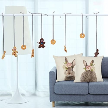 KAKABUQU Easter Bunny Throw Pillow Covers - Set of 2