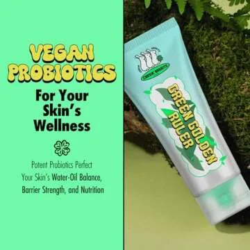 CHASIN' RABBITS Green Golden Ruler Face Moisturizer Cream | Korean Skin Care Moisturizer Face Cream with Green Tea Extract & Probiotics | Vegan Intensive Moisturizing & Nourishing (2.53 fl oz)