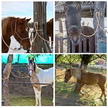 Blocker tie Ring for Horses,Horse tack and Supplies Horse Accessories,Horse tie Ring Prevents Horses from Pulling Back Sturdy Stainless Steel