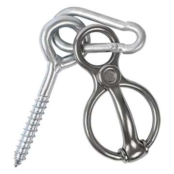 Blocker tie Ring for Horses,Horse tack and Supplies Horse Accessories,Horse tie Ring Prevents Horses from Pulling Back Sturdy Stainless Steel