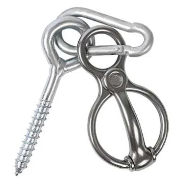 Blocker tie Ring for Horses,Horse tack and Supplies Horse Accessories,Horse tie Ring Prevents Horses from Pulling Back Sturdy Stainless Steel