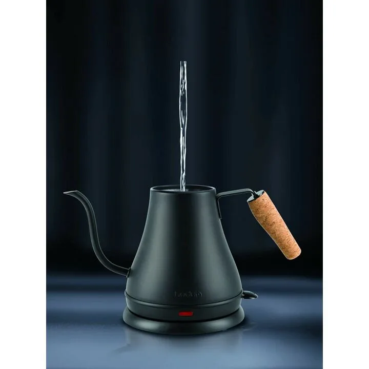 Bodum Gooseneck Electric Kettle, Matte Black, 27 Oz