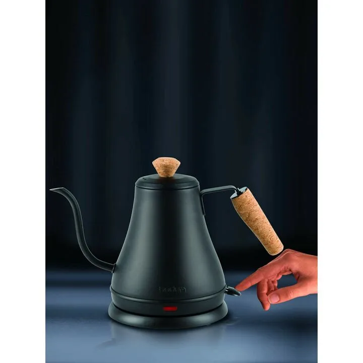 Bodum Gooseneck Electric Kettle, Matte Black, 27 Oz