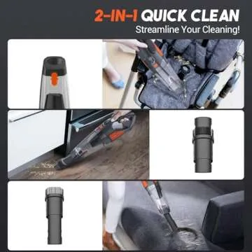 Jeshow Handheld Vacuum Cordless Car Vacuum, Dust Buster Hand Vcauum Rechargeable with Large-Capacity...
