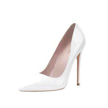 GENSHUO Women's 4.7 Inch Pumps - Stylish Pointy Closed Toe Heels