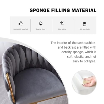 Comfortable ECHINGLE Velvet Bar Stools Set of 4 for Any Space