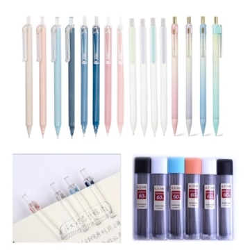 DzdzCrafts Kawaii Mechanical Pencils 12pcs Fun Designs