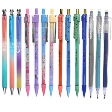 DzdzCrafts Kawaii Mechanical Pencils 12pcs Fun Designs