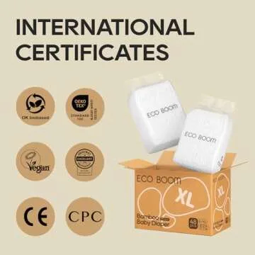 ECO BOOM Bamboo Diapers, Soft and Safe for Babies