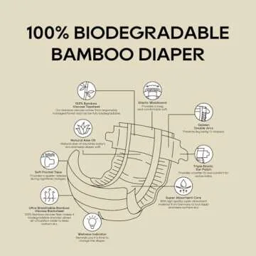 ECO BOOM Bamboo Diapers, Soft and Safe for Babies