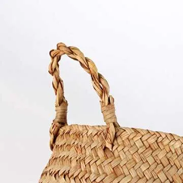BlueMake Stylish Woven Belly Basket for Storage & Decor